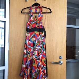 Stunning silk halter dress.